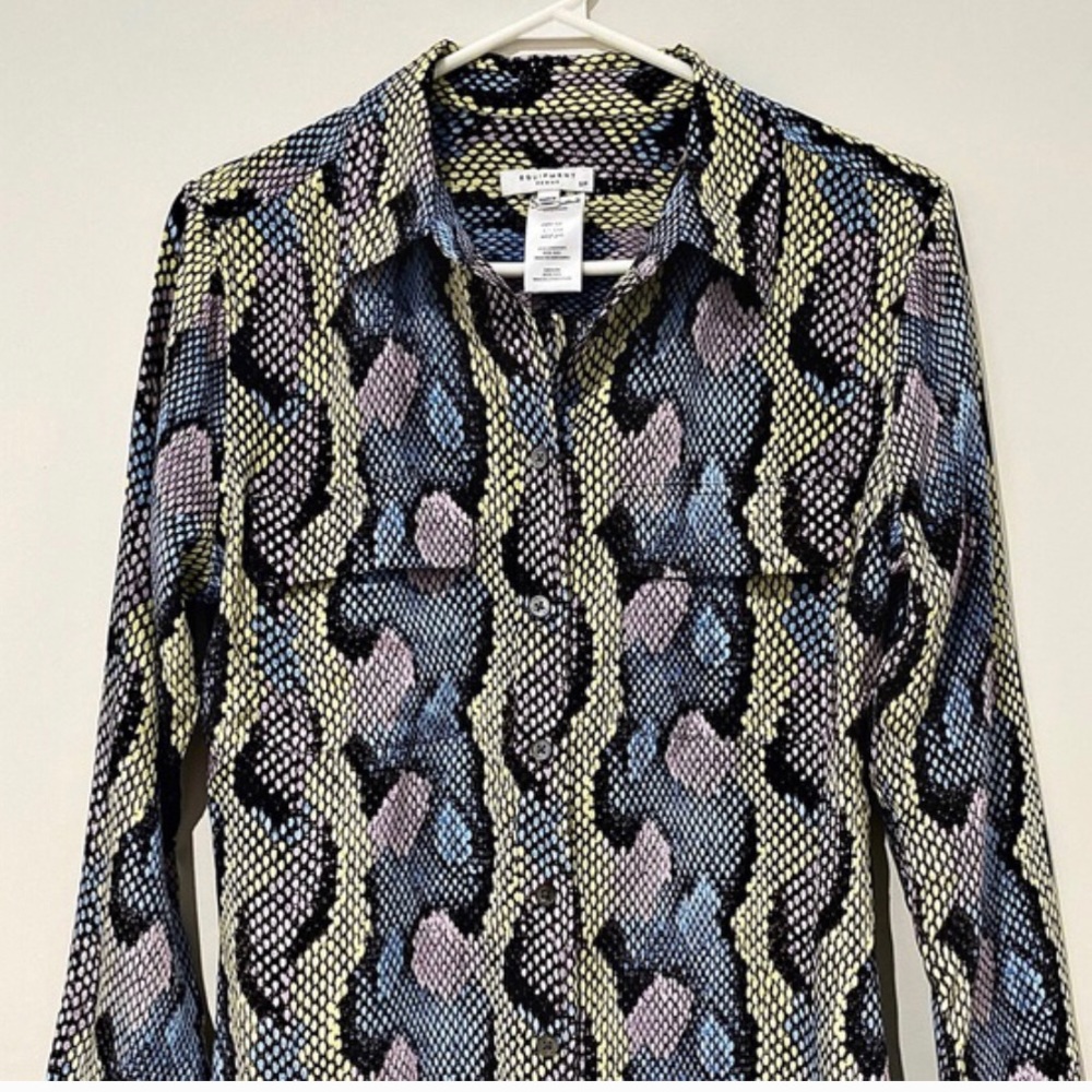 Equipment Silk Snake pattern shirt